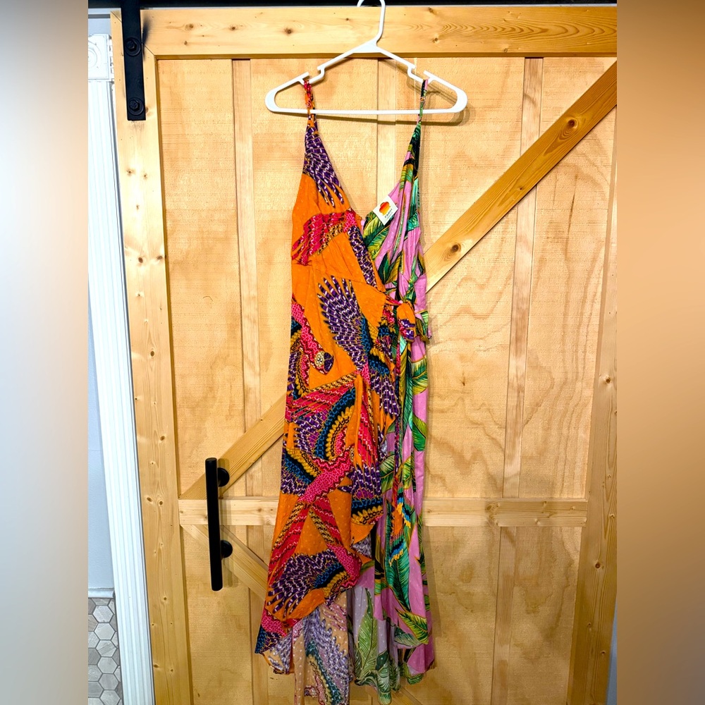 Farm Rio Macaw Wrap dress